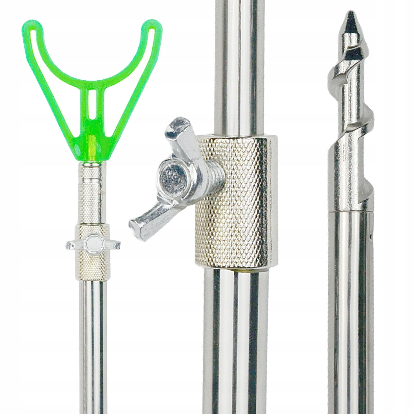SUPPORT FISHING POST DRILL SILVER RETRACTABLE STEEL 60-120CM HOKKAIDO Brand Hokkaido
