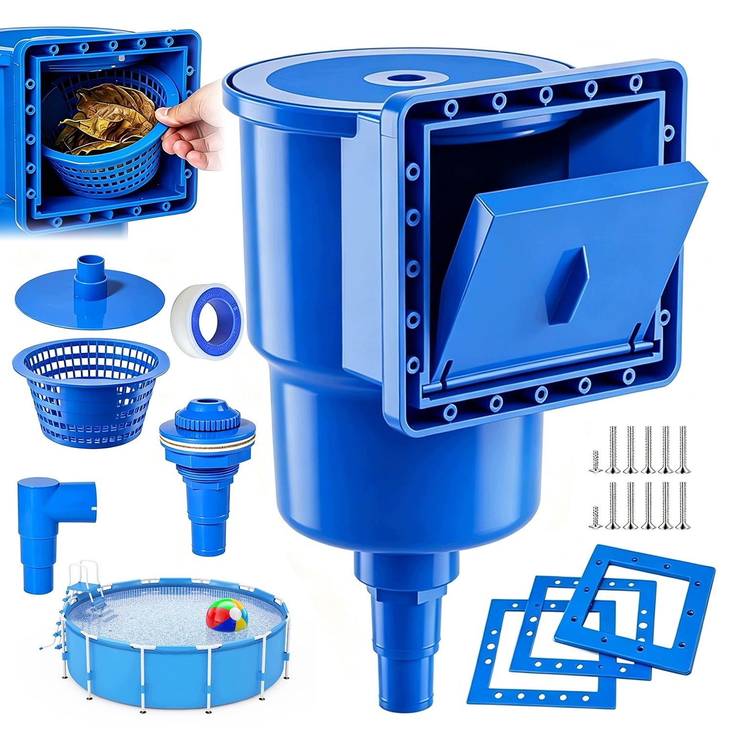 SURFACE SKIMER FOR SWIMMING POOL WALL-MOUNTED INSECT POLLUTION COLLECTOR