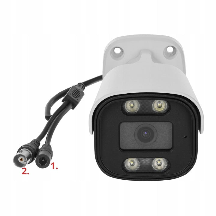 SURVEILLANCE KIT 6 CAMERAS 5 MPX EXTERNAL METAL DUAL LIGHTING Brand DVS