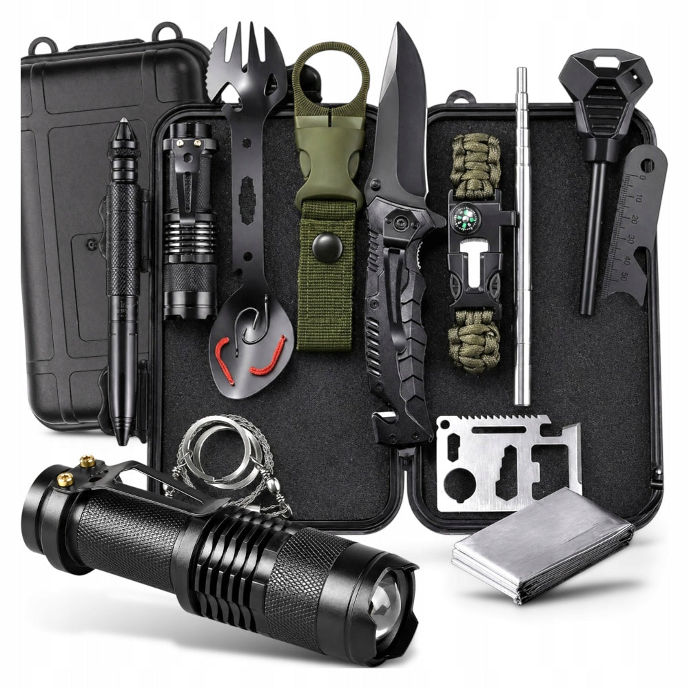 SURVIVAL KIT WITH CASE ESSENTIAL SURVIVAL MULTITOOL TOURIST