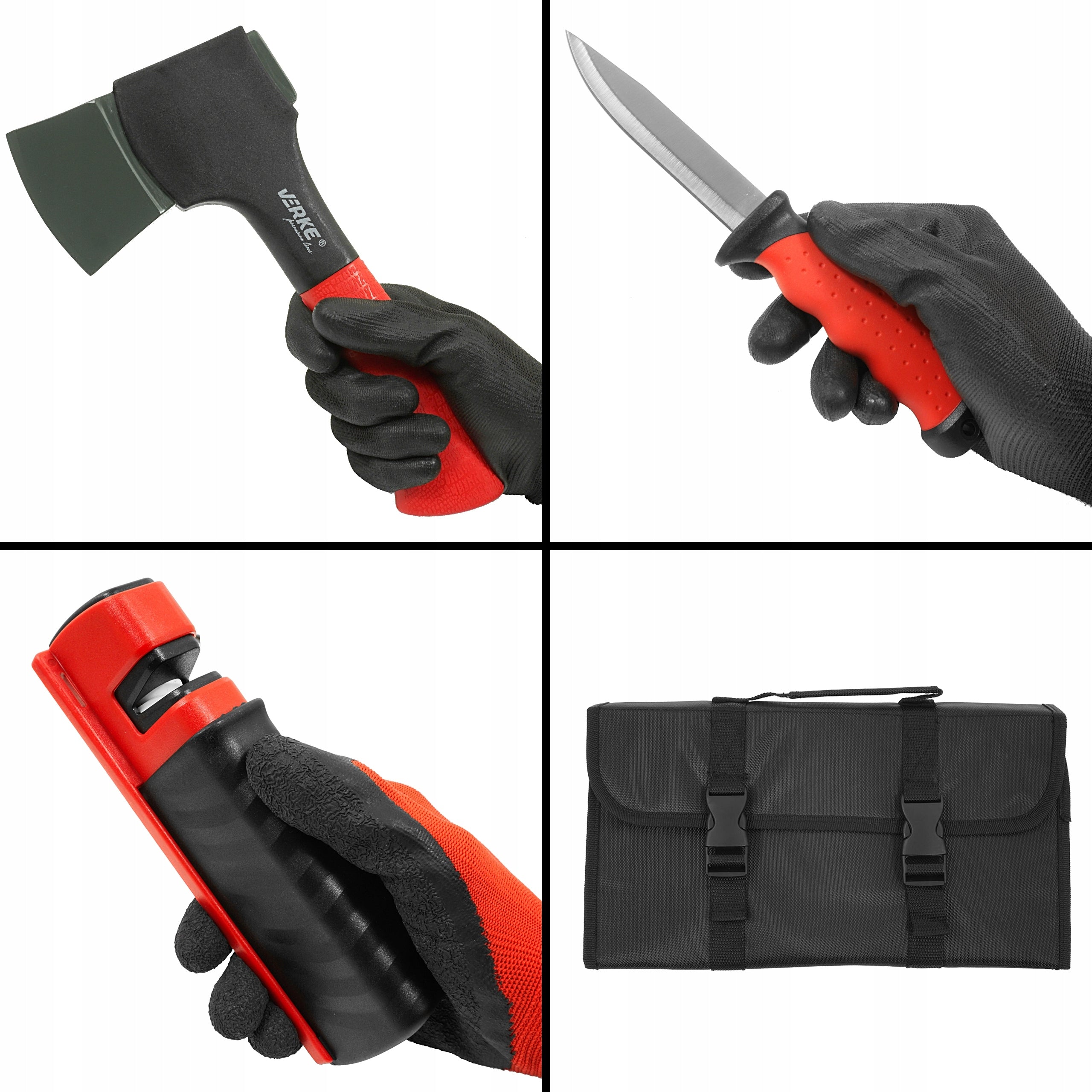 SURVIVAL SET AXE KNIFE SHARPENER SURVIVAL ESSENTIAL Brand Verke