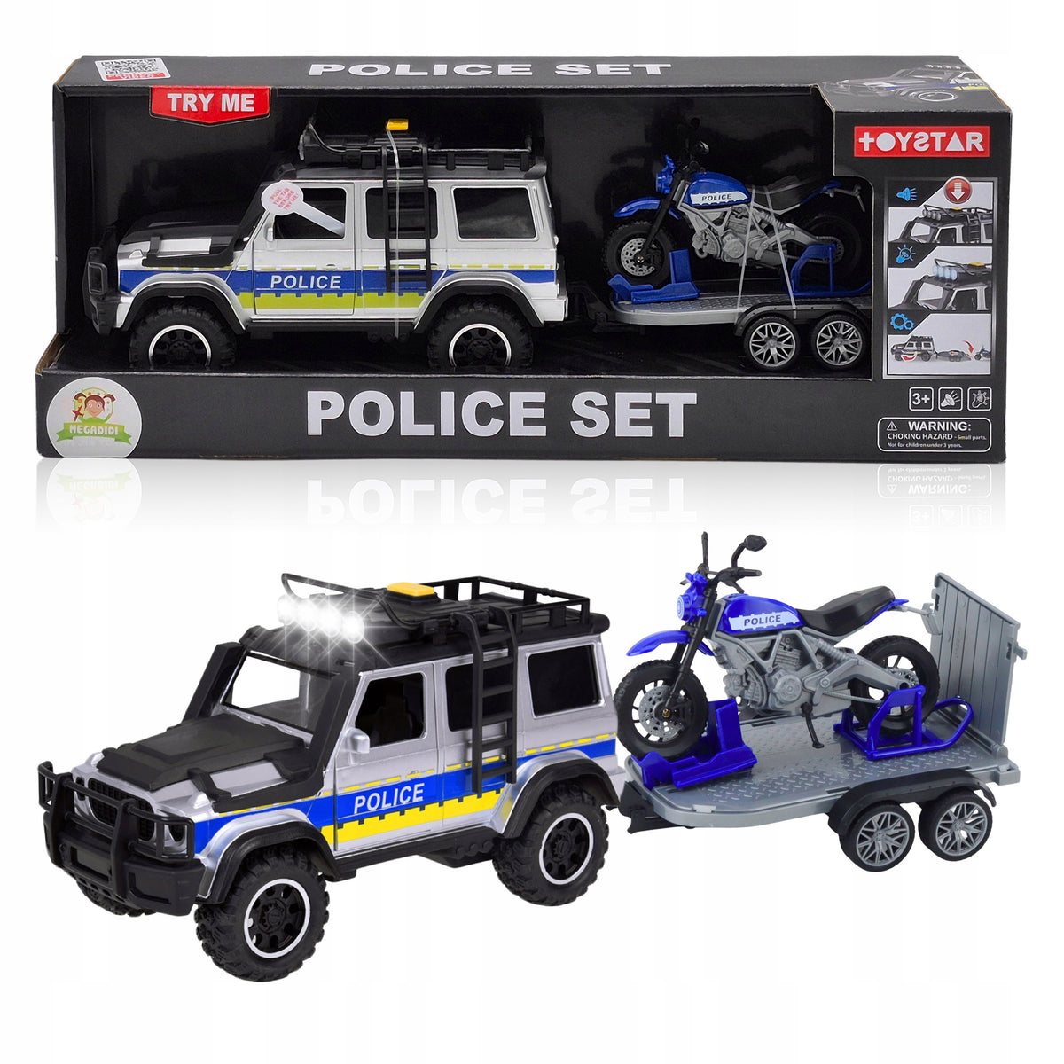 SUV Police Car OPENING DOOR SET MOTORCYCLE Drive Light Sound