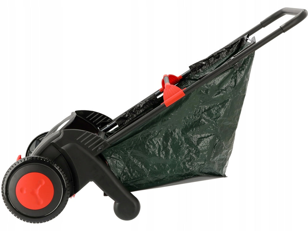 SWEEPER MANUAL GRASS AND LEAF PICKER 53 CM WITH BASKET 100L 4 BRUSHES Brand no brand