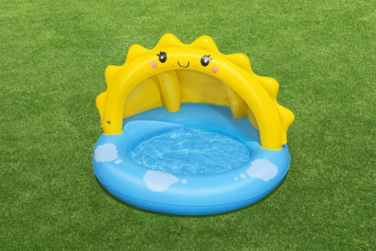 SWIMMING POOL INFLATABLE ROUND FOR CHILDREN WITH VISOR SUNSHINE 101 X 101 CM Height 71 cm