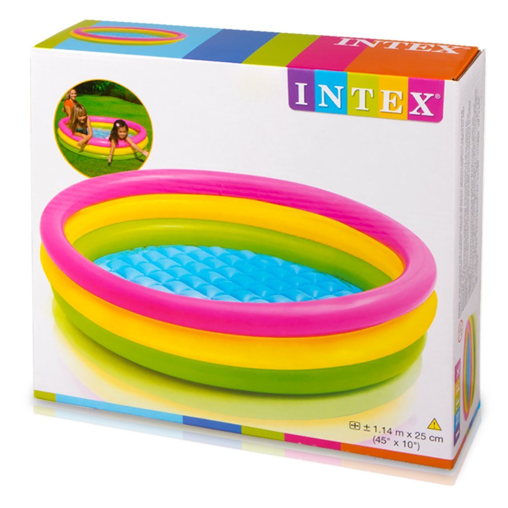 SWIMMING POOL INFLATABLE SOFT BOTTOM FOR CHILDREN PADDLING POOL INTEX 114X25 Brand Intex