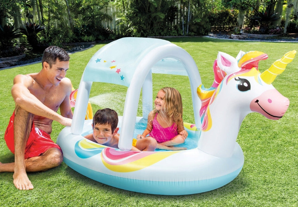 SWIMMING POOL PLAYGROUND INFLATABLE WITH VISOR UNICORN INTEX 58435 Manufacturer code 58435