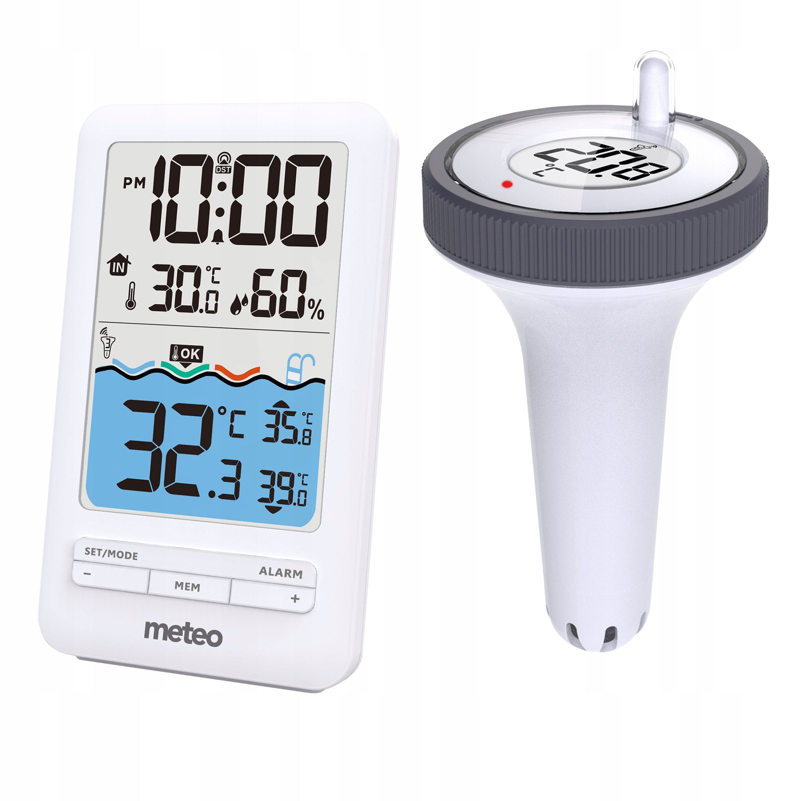 SWIMMING POOL THERMOMETER FLOATING METEO WEATHER STATION TB3 MEASUREMENT ON PHONE