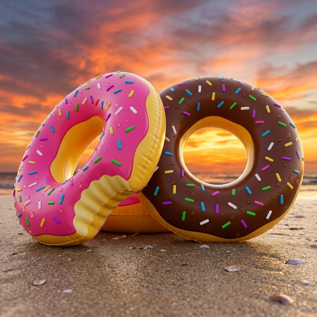 SWIMMING WHEEL INFLATABLE LARGE MATTRESS FOR POOL CIRCLE DONUT 120 CM Manufacturer code SHOPEK20 Koło dmuchane donut różowe 120cm