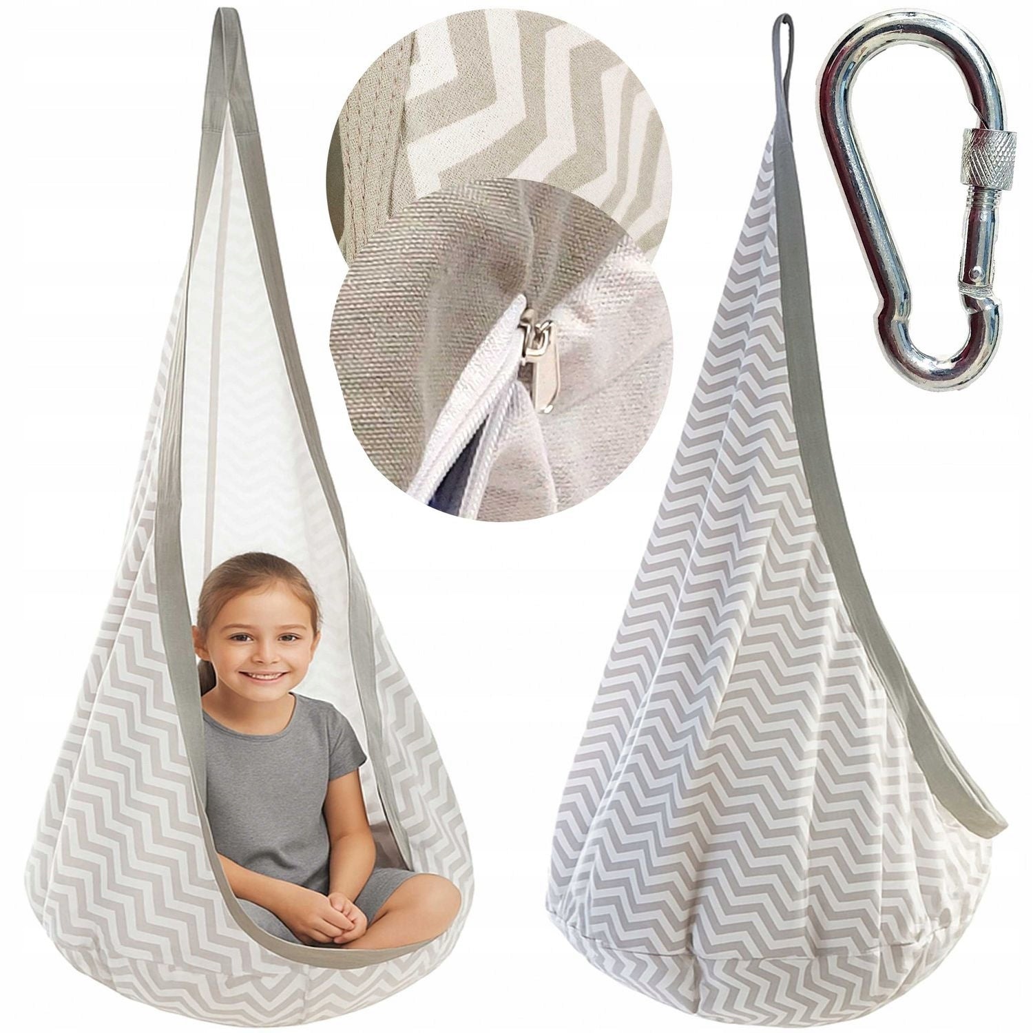 SWING COCOON 60KG ARMCHAIR HANGING HAMMOCK ROCKER SUSPENDED WITH PILLOW 3+