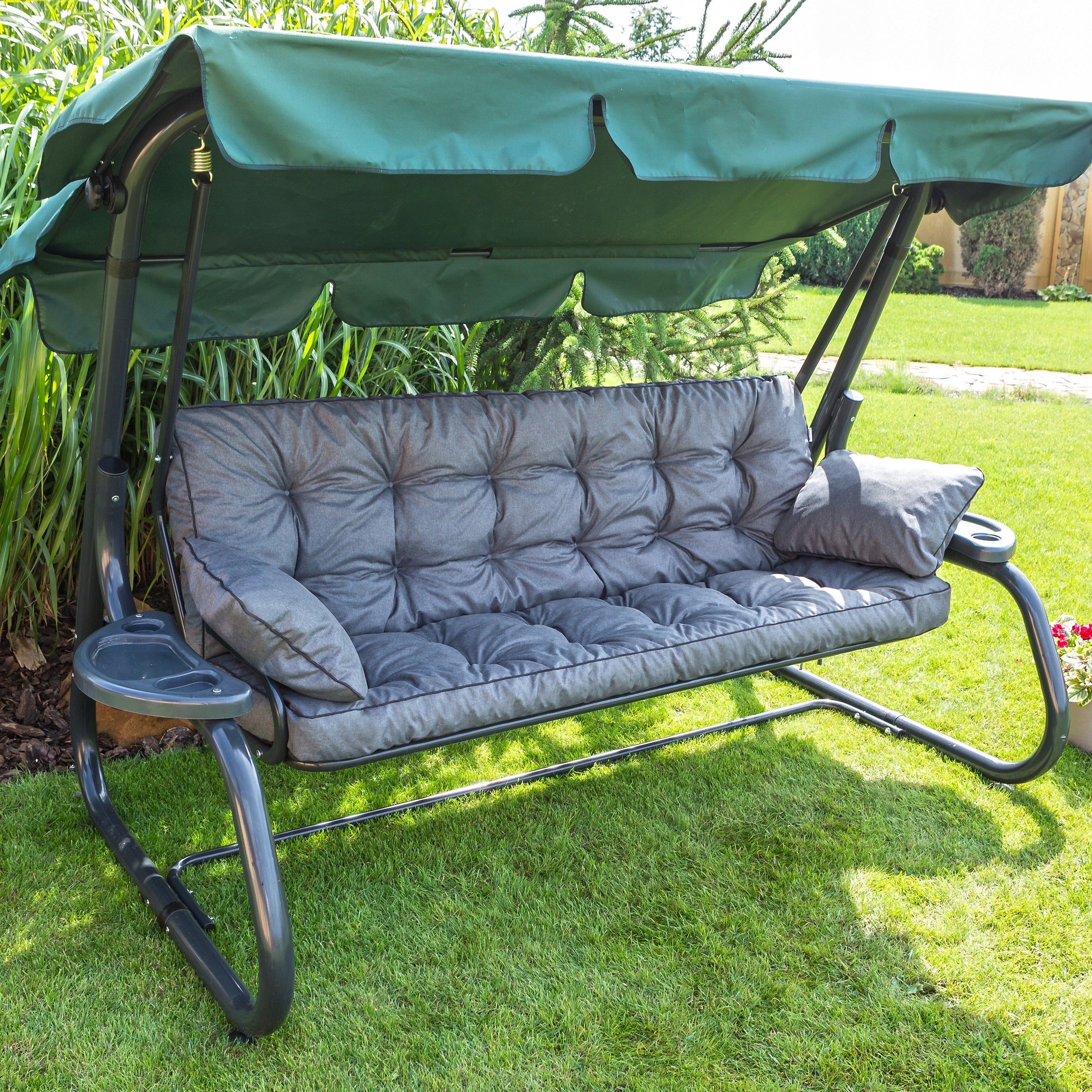 SWING PILLOW Cushion for Garden Bench WATERPROOF for 3 people 180cm Packaging status original