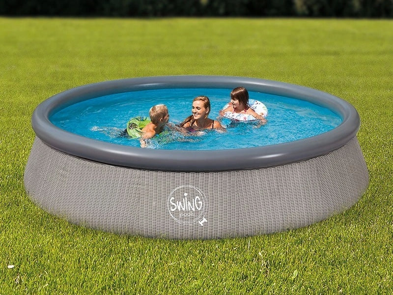 SWING Ratan – inflatable garden pool 366×91 cm | rattan pattern Brand Mountfield