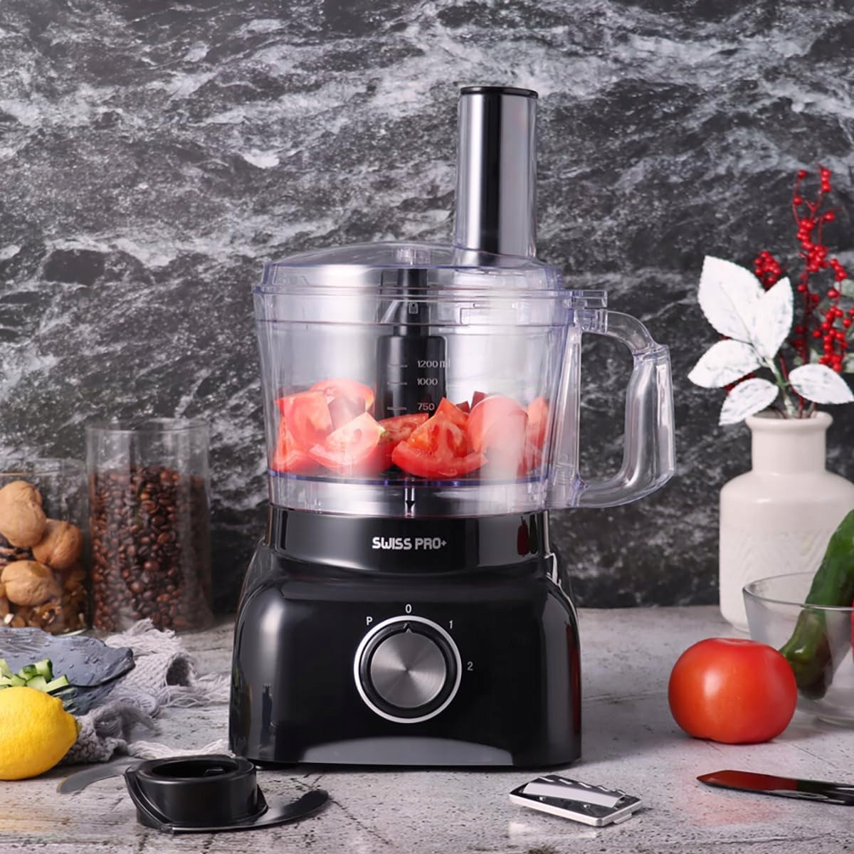 SWISS PRO FOOD PROCESSOR 13IN1 SHREDDER CHOPPER BLENDER 800W Manufacturer code SP-FOOD600.8