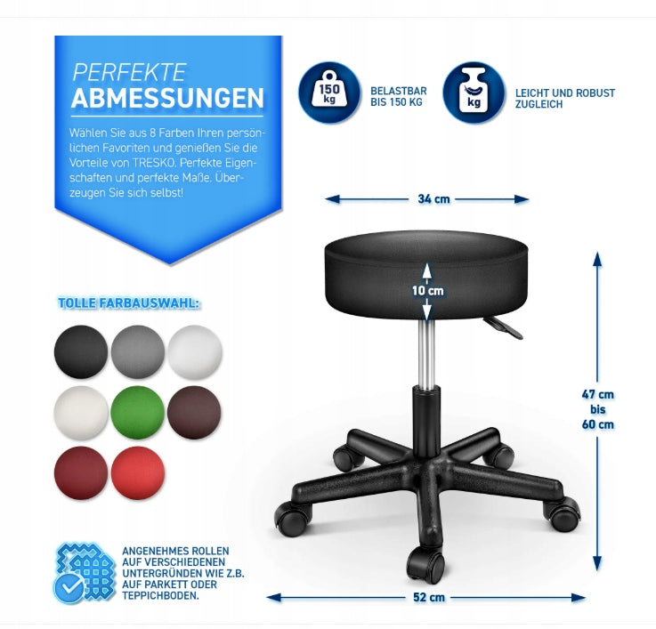 SWIVEL STOOL Black Cosmetic Stool Exercise Stool Manufacturer code ABH-001