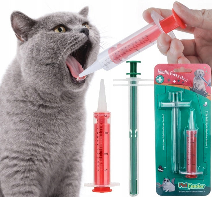 SYRINGE APPLICATOR FOR ADMINISTERING LIQUID TABLETS TO CATS DOGS DISPENSER