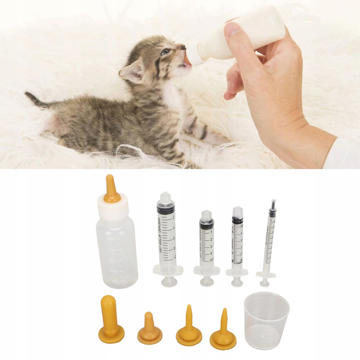 SYRINGES WITH PACIFIERS FOR FEEDING ANIMALS Packaging status original