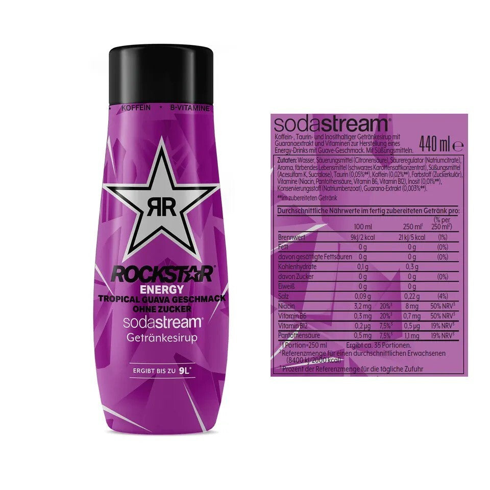 SYRUP SodaStream ROCKSTAR TROPICAL GUAVA ZERO! ! !
