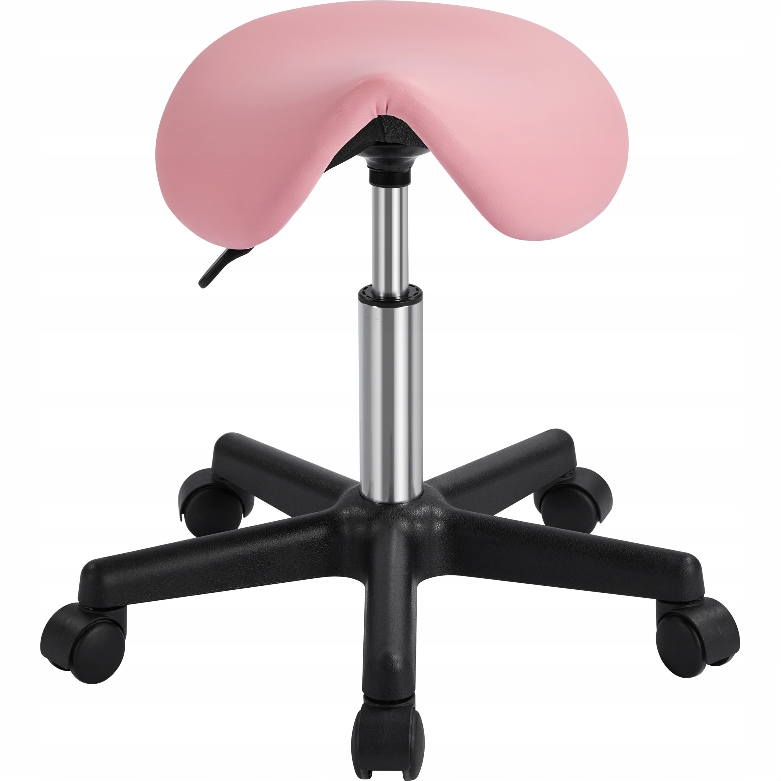 Saddle Stool, Work Stool, Hairdresser, Cosmetic Bag, Adjustable, Pink Packaging status original
