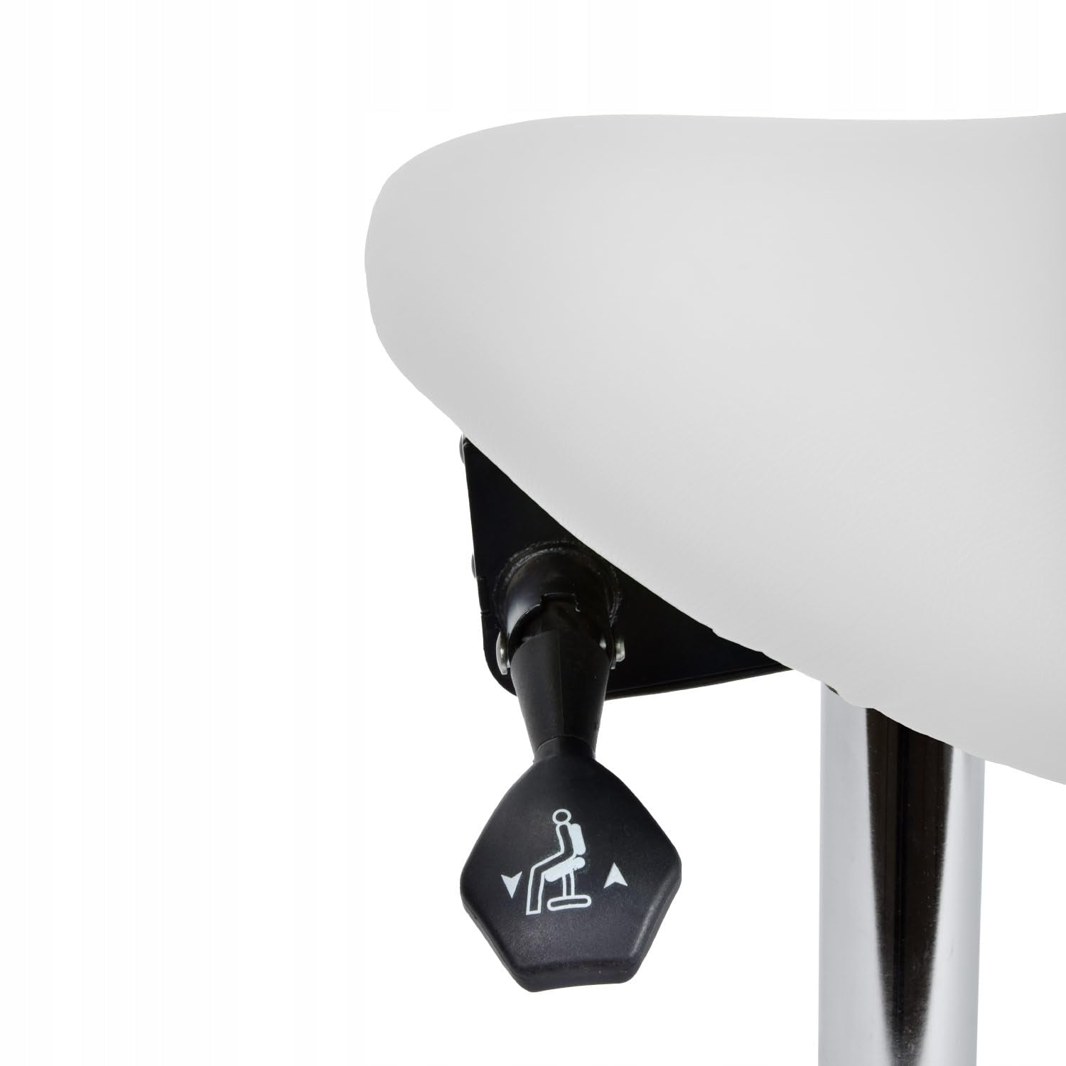 Saddle swivel stool white ergonomic adjustable for living room Manufacturer code 4260306777778