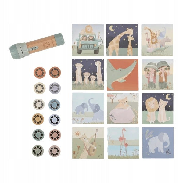 Safari Friends - Flashlight Projector with Fairy Tales - Little Dutch Brand Little Dutch