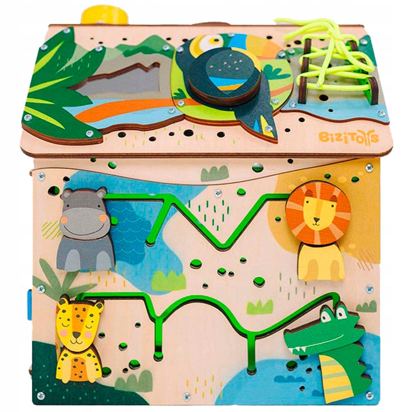 Safari Manipulation House Wooden LED Educational Toy Busy House Manufacturer code 2628/02