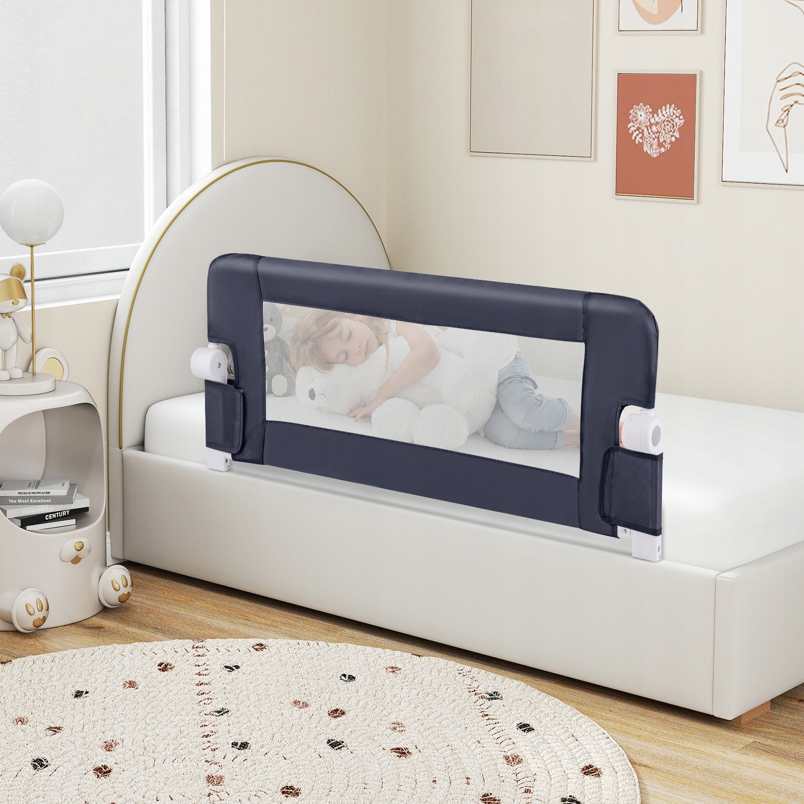 Safety barrier for bed 105 x 40 x 42 cm Brand Costway