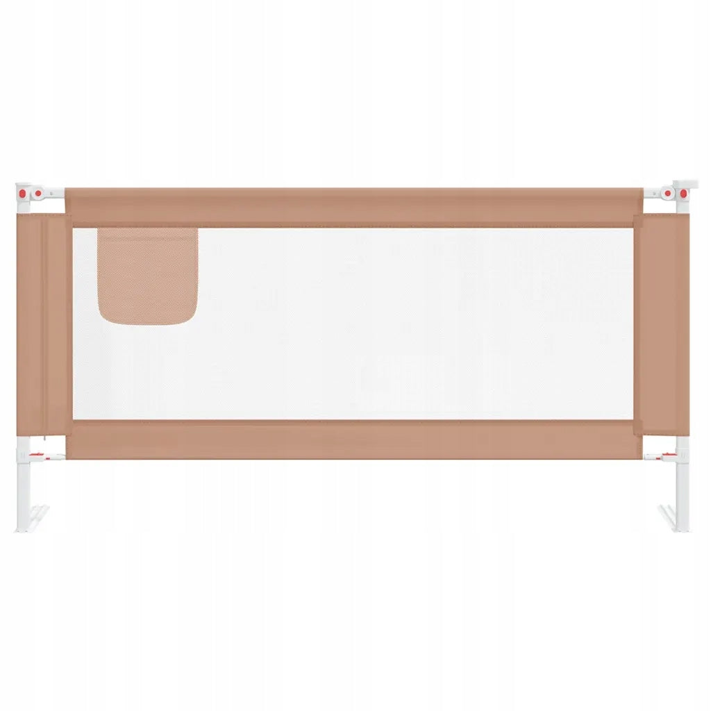 Safety barrier for bed, adjustable, 180x25 cm, taupe Brand no brand