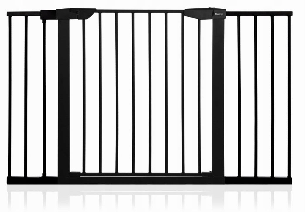 Safety barrier for stair doors 131-138 cm black
