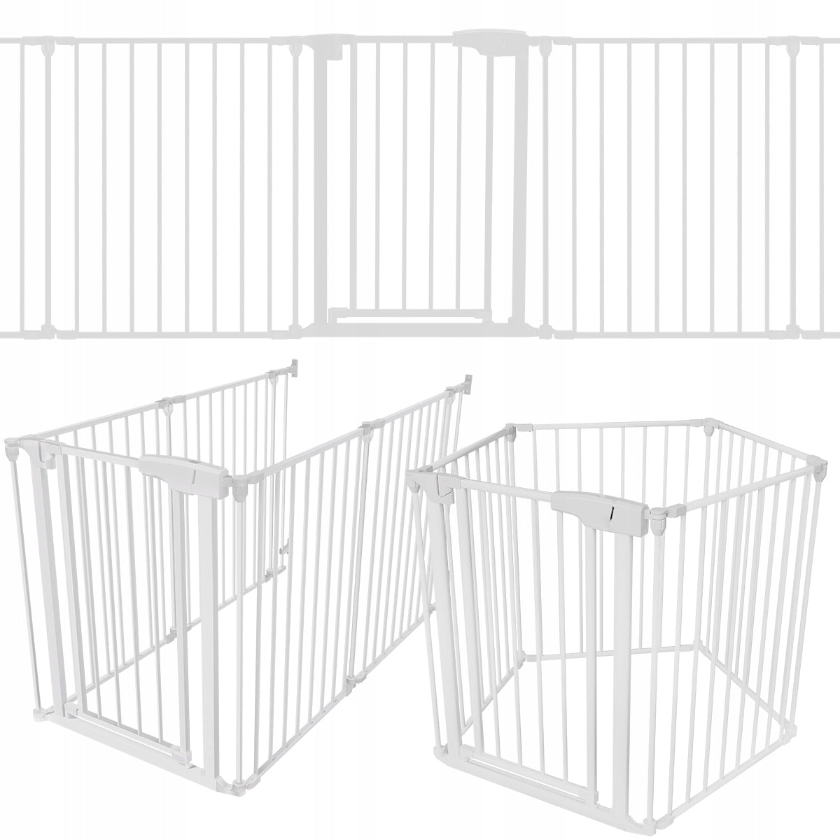 Safety gate TULANO white protective door stairs fireplace 317cm