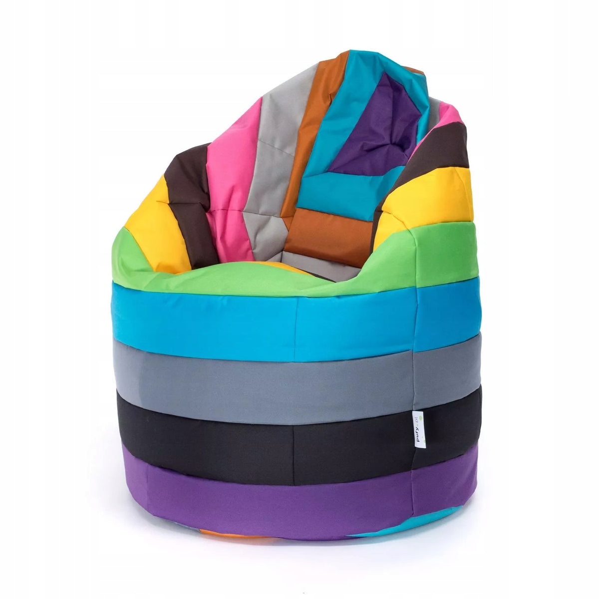 Sako XL Bag Pouf Coloured Armchair Polyester Mix Rectangles | Children's Room