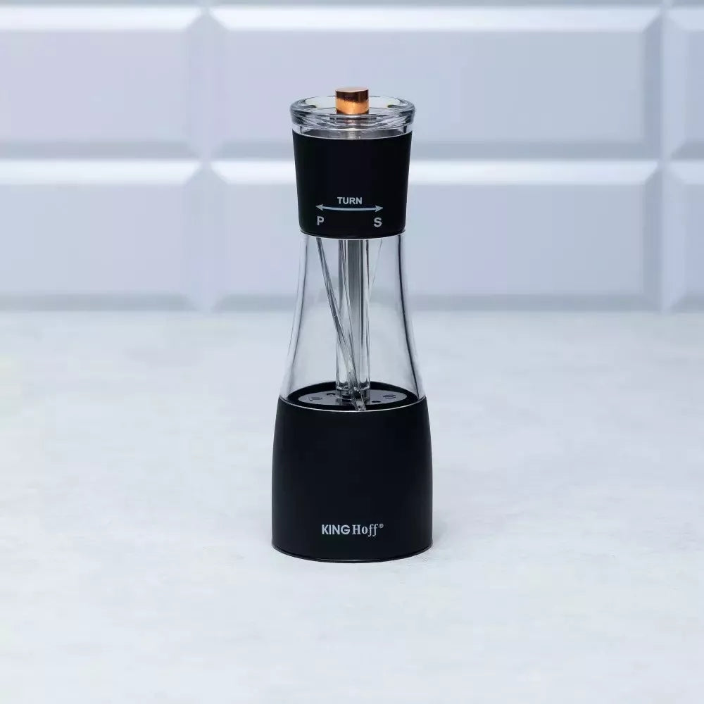 Salt Pepper Grinder Spices 2in1 Double Black Kinghoff Brand Kinghoff
