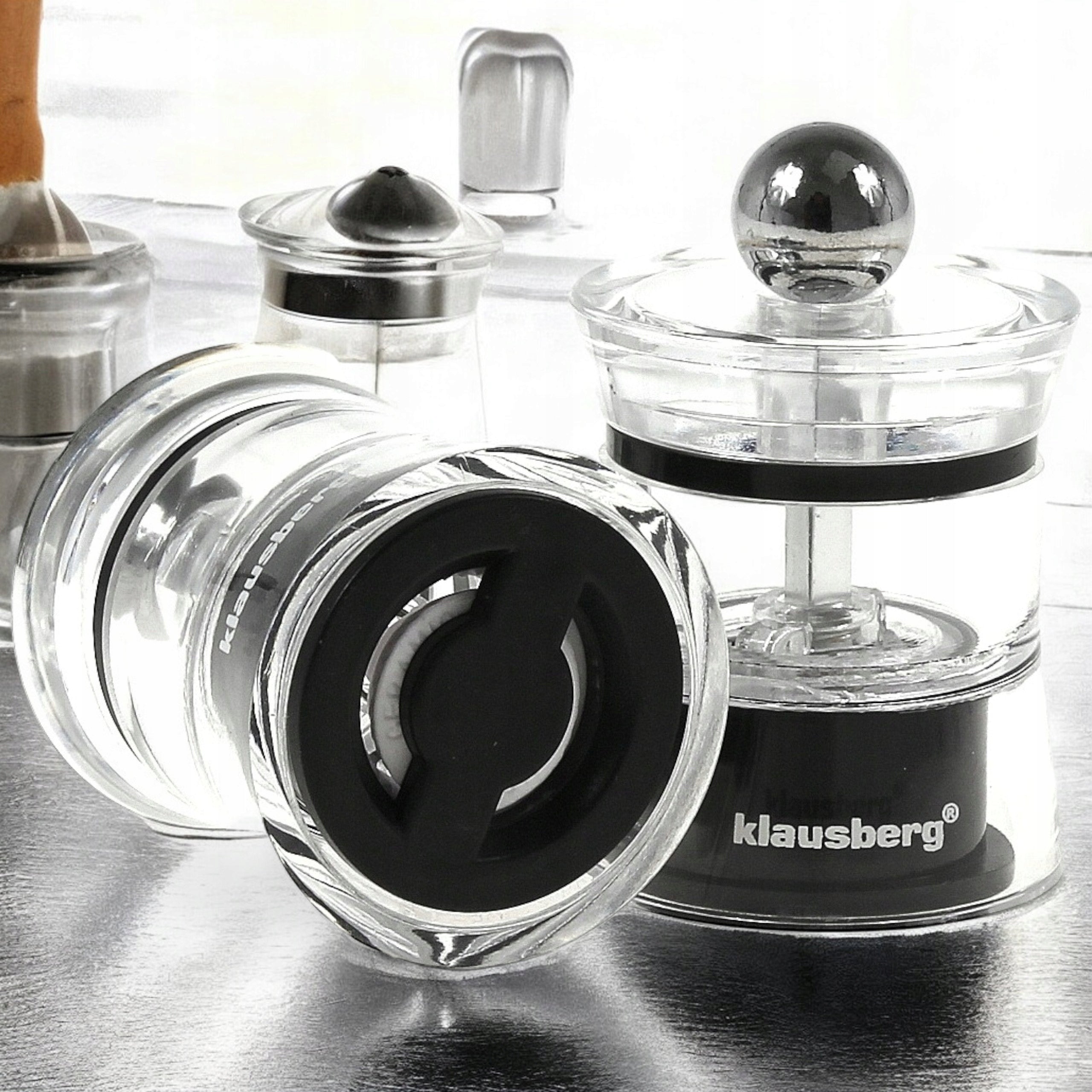Salt Pepper Spice Grinder Manual Grinder Transparent Grinder Set Manufacturer code KB-7432