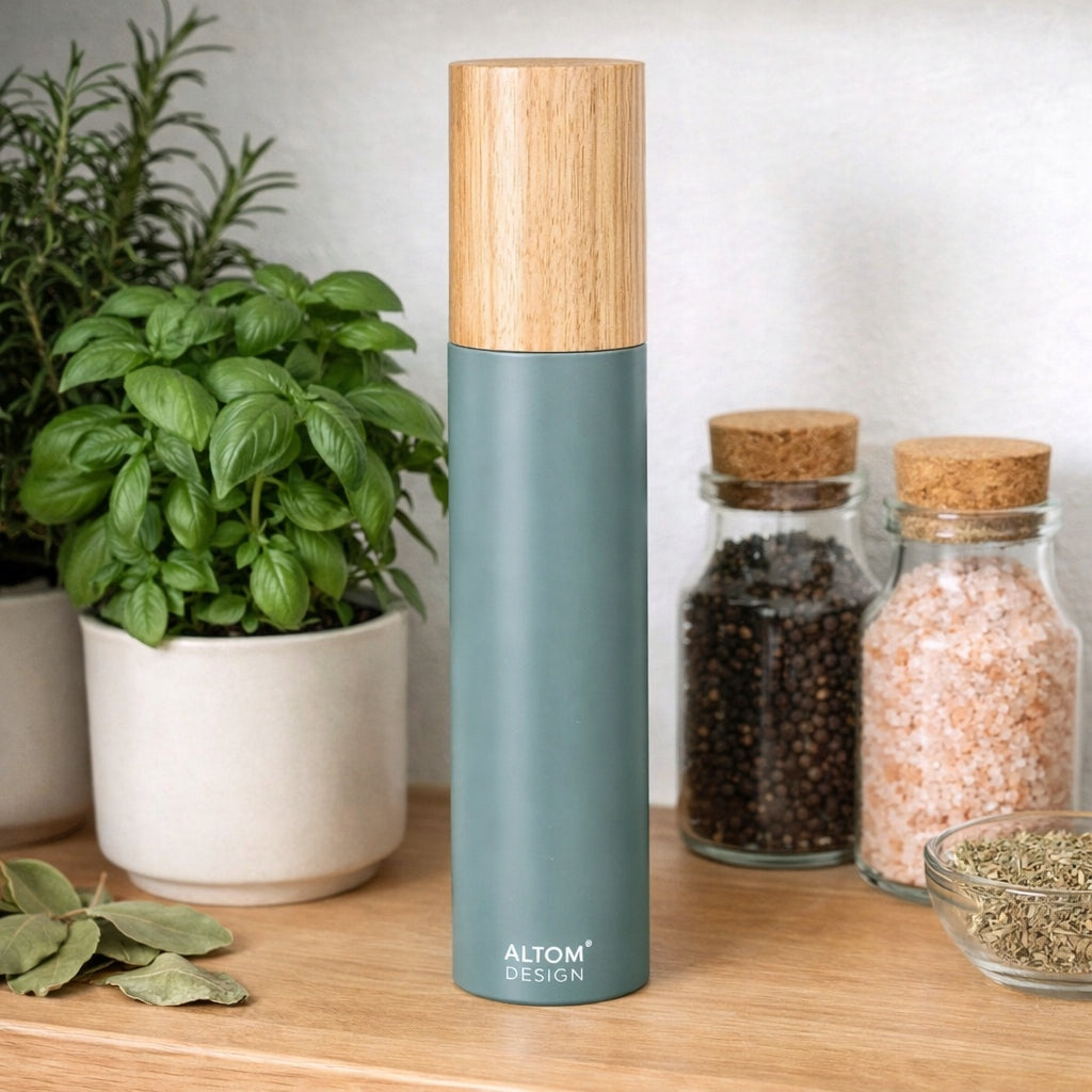 Salt and pepper grinder wooden grinding adjustment Altom Design green Brand Altom Design