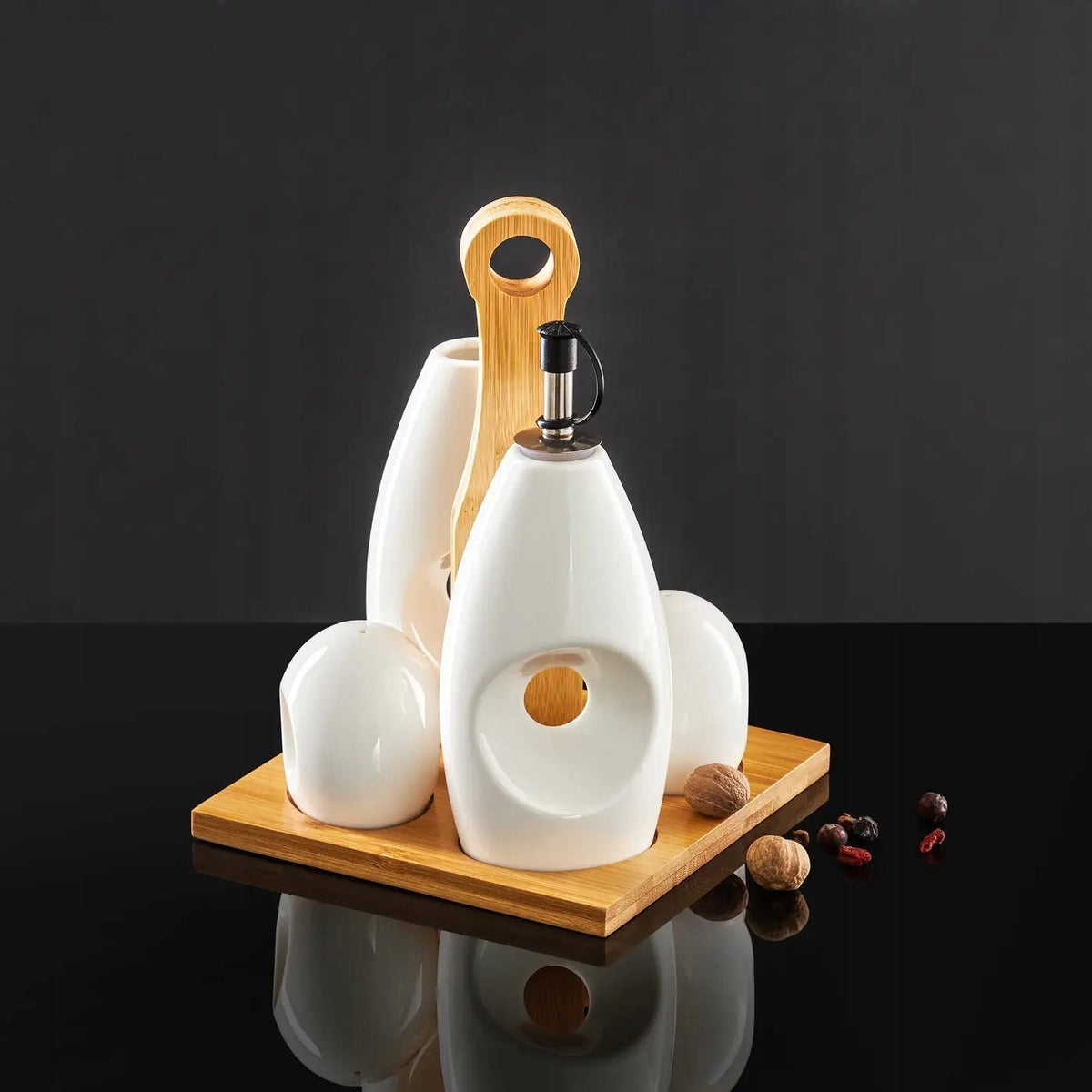 Salt and pepper shaker Ambition Natural beige, white Manufacturer code 94790
