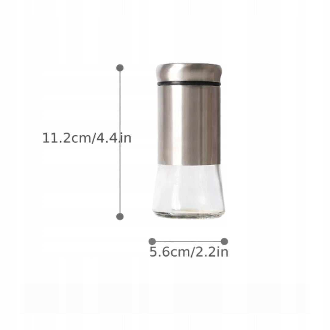 Salt and pepper shaker / container for salt and pepper glass set Silver Manufacturer code LY604335