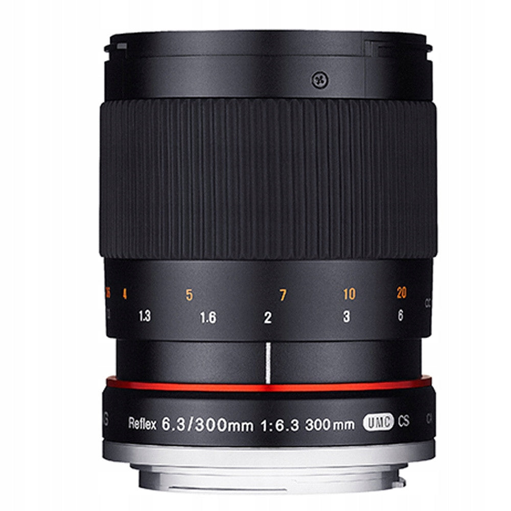 Samyang 300mm F6.3 mirror lens Sony A black
