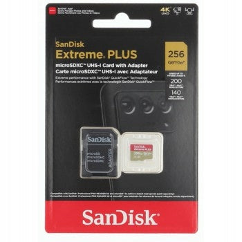 SanDisk microSDXC 256 GB EXTREME PLUS 200/90MB/s V30 A2 UHS-3