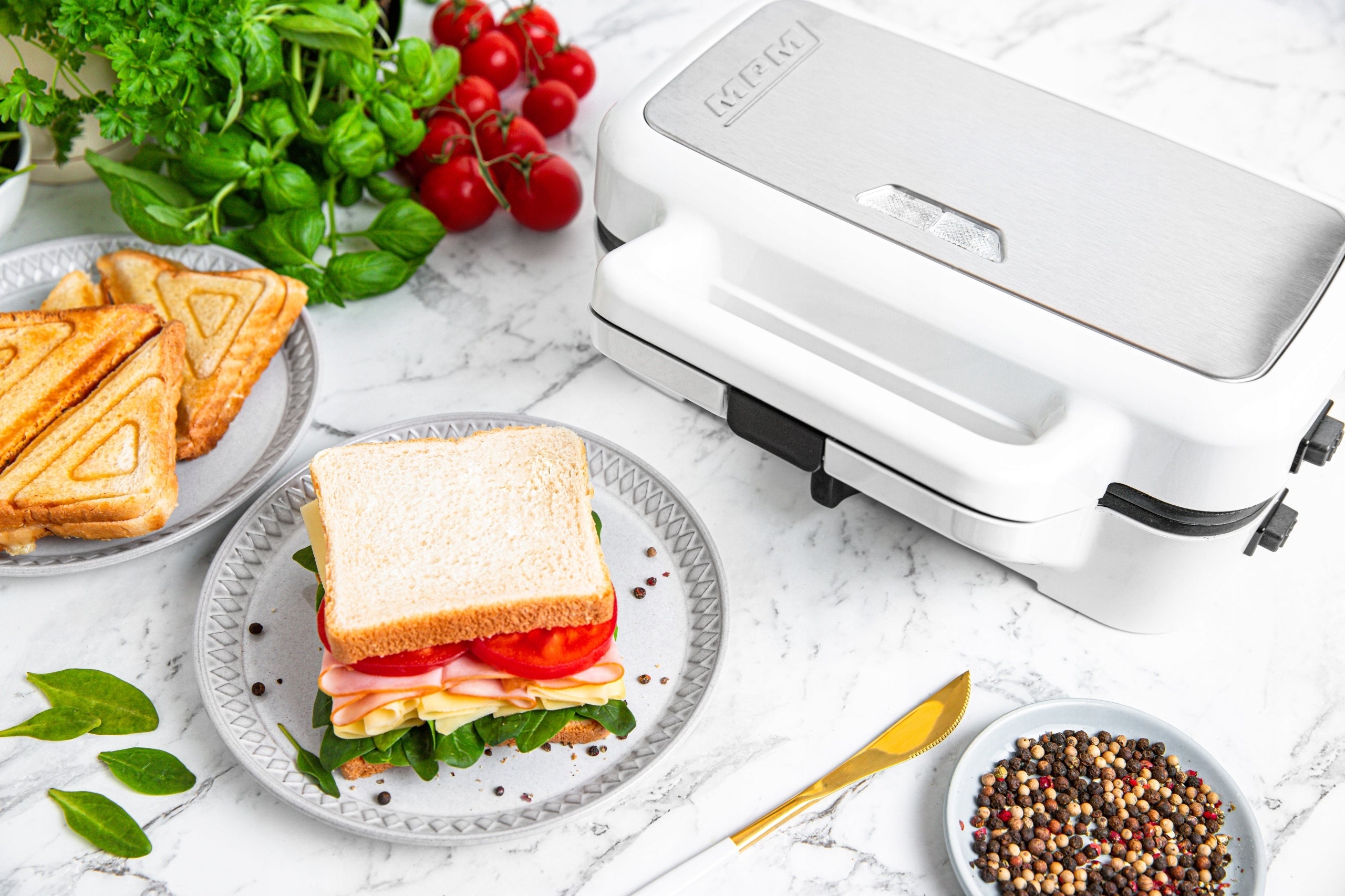 Sandwich maker panini grill MPM MOP-33M Non-stick coating Brand MPM