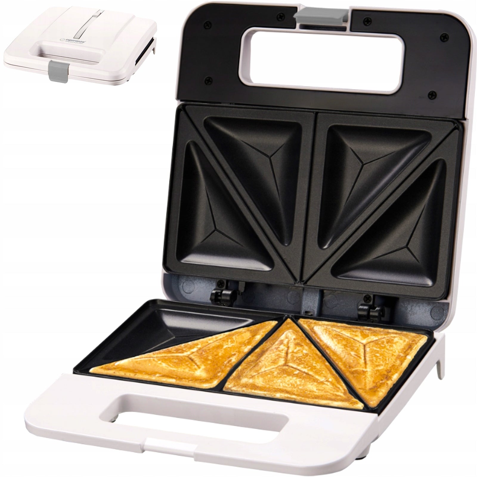 Sandwich toaster 1000W easy cleaning Esperanza PARMIGIANO Packaging status original
