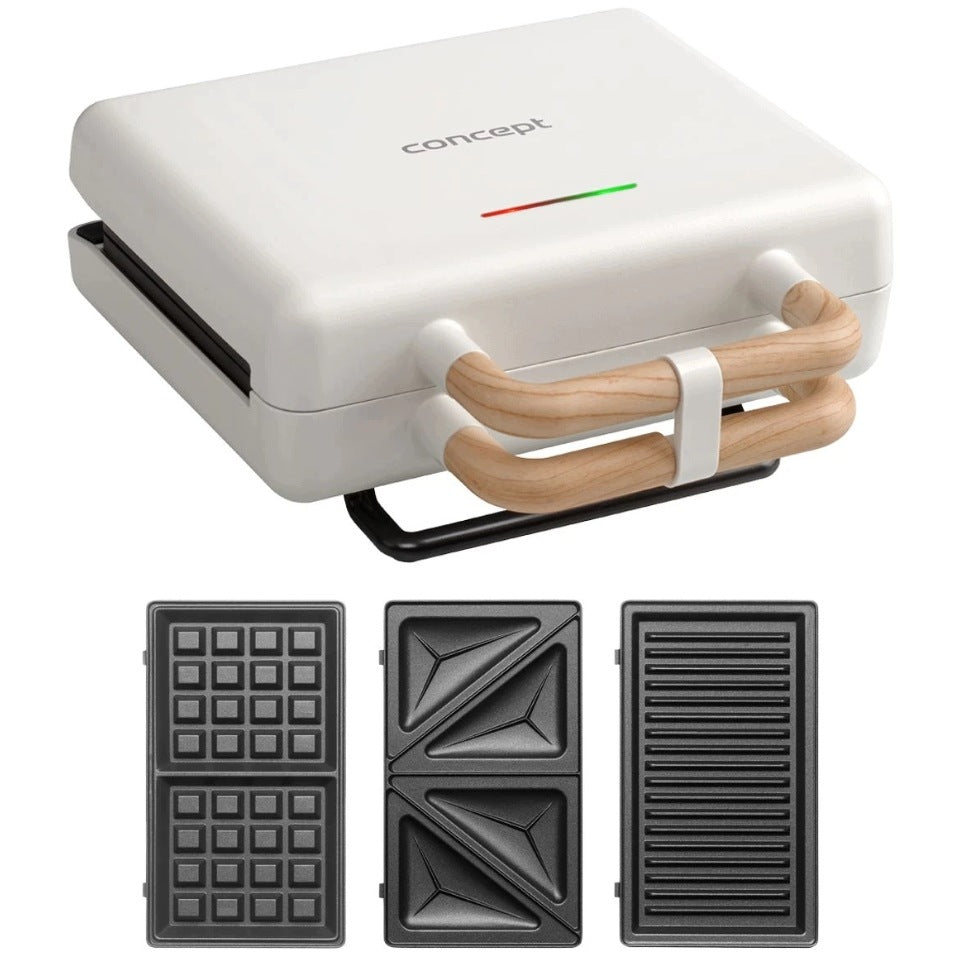 Sandwich toaster 3in1 replacement plates 800 W white SV3090 Concept