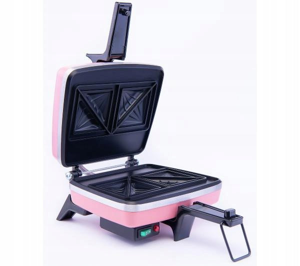 Sandwich toaster Dezal Mini Triangles 1300W Pink Quick Heat Power rating 1300 W