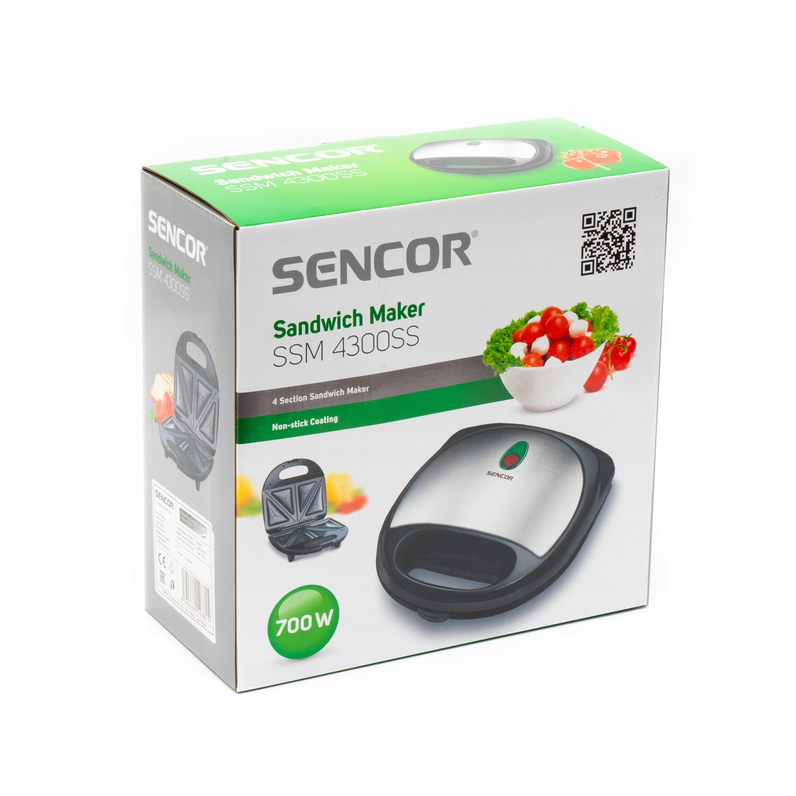 Sandwich toaster Sencor SSM4300SS 700W Packaging status original