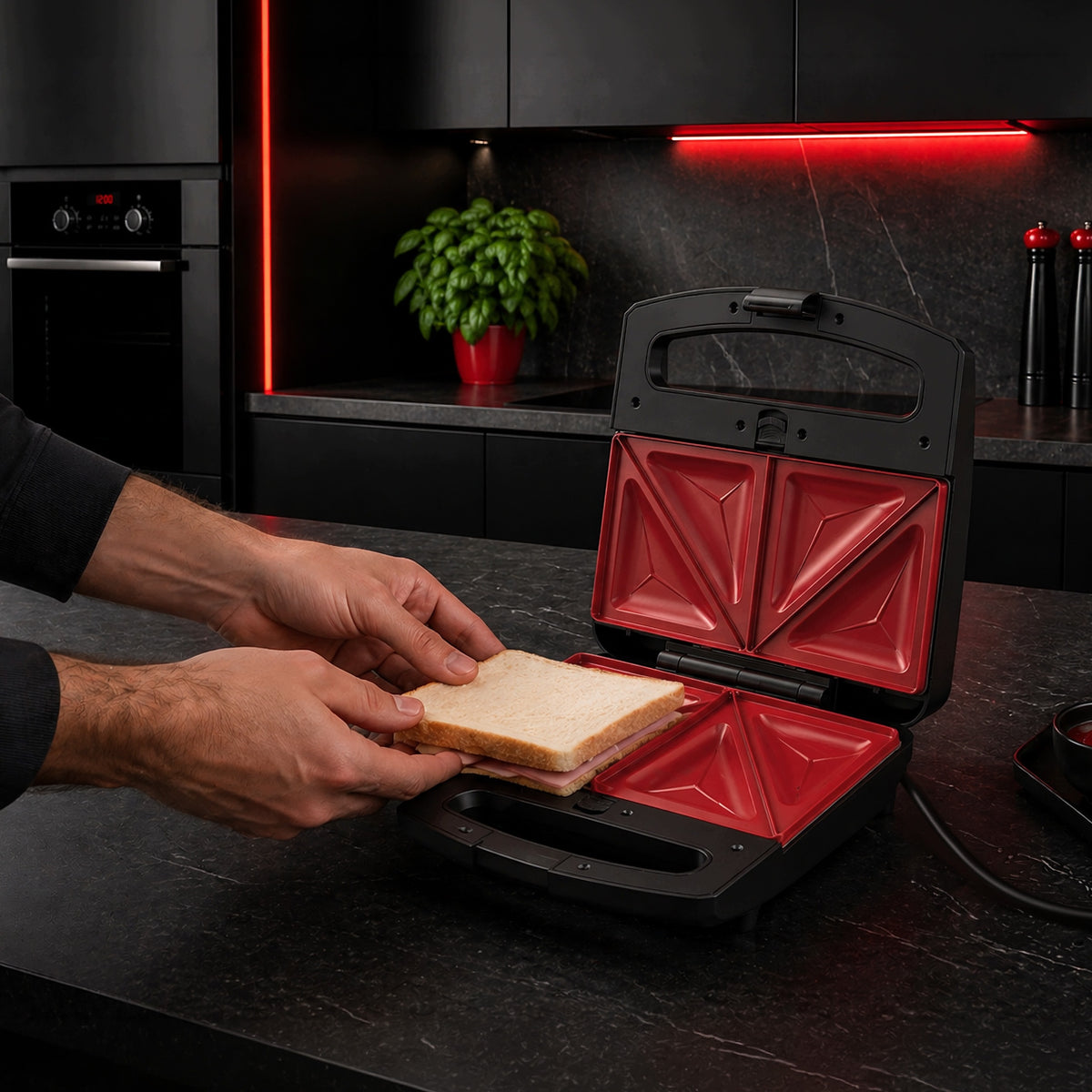 Sandwich toaster Webber AURUM SR2-R ceramic 800W removable Packaging status original