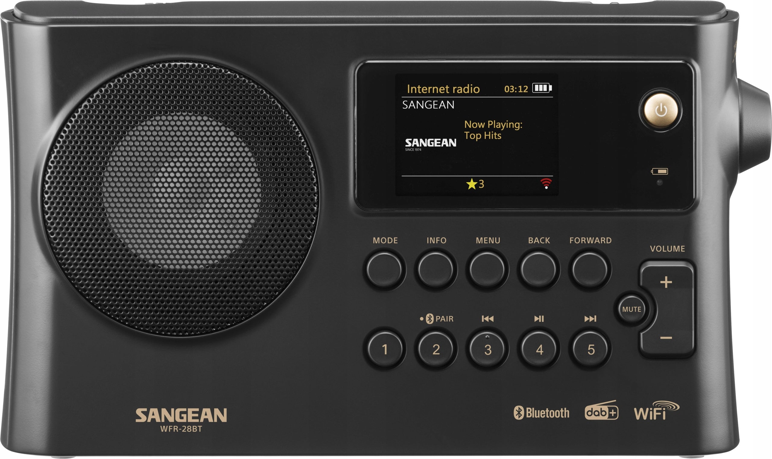 Sangean WFR-28BT Čierne Brand Sangean