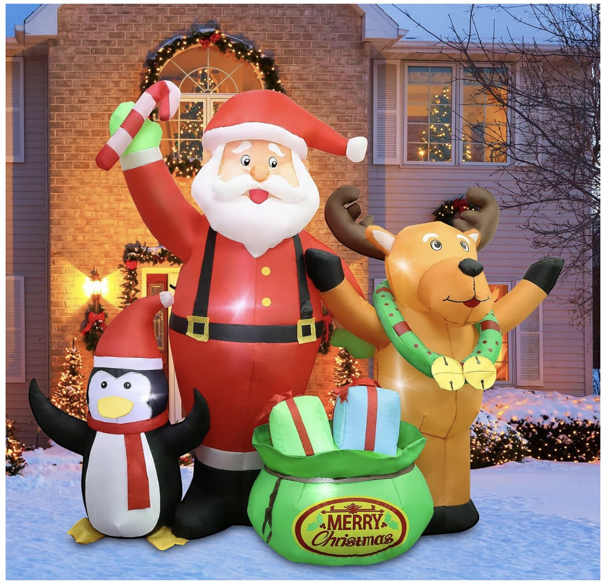 Santa Claus Inflatable LED Large Christmas Decoration Pumped Garden Ornament XL
