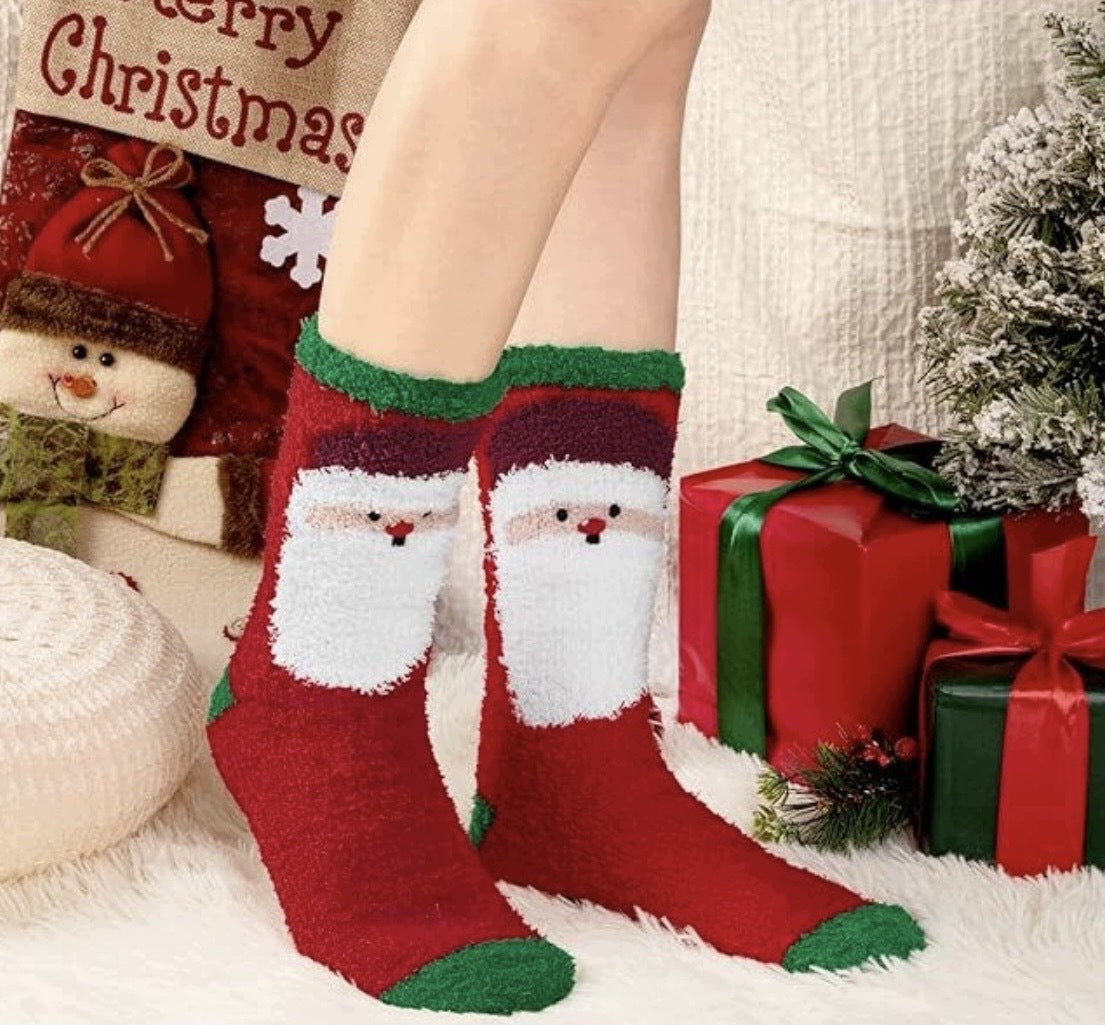 Santa Socks Christmas Non-Slip 2 Pairs Santa Reindeer Gift Manufacturer code X002DFNSWZ