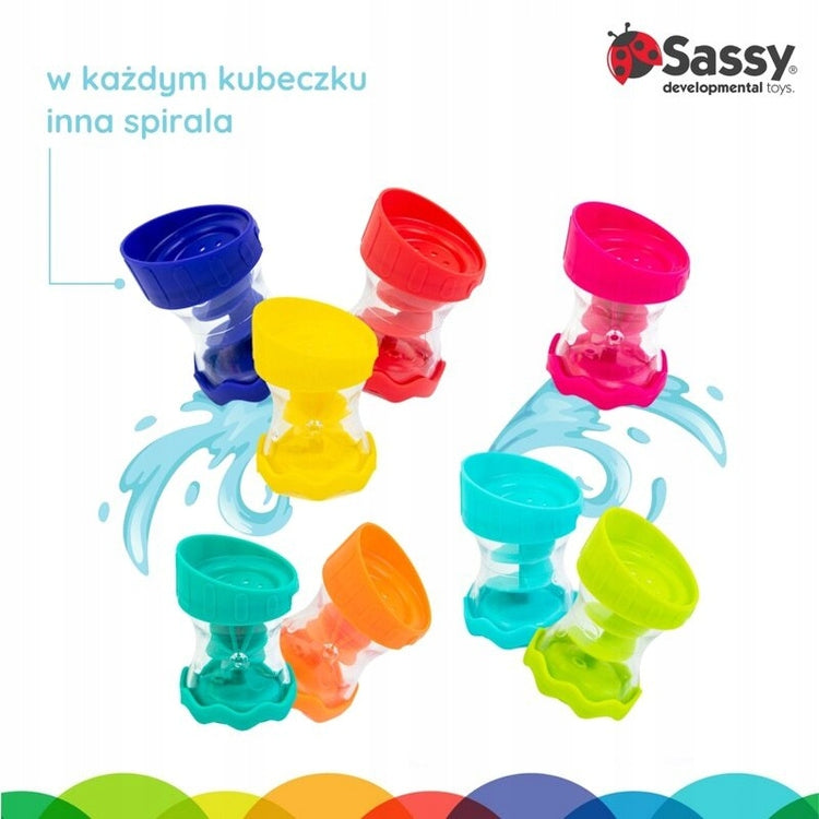 Sassy Bath cups 8 pcs. Kid's age 6＋ months