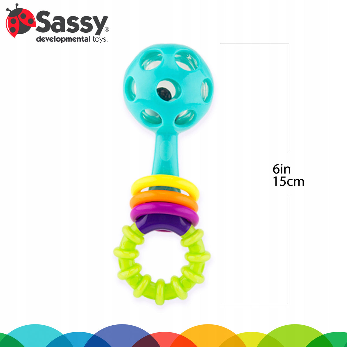 Sassy Rattle Sensory Barbell for Babies 0m+ Manufacturer code 80676R2JFEEP