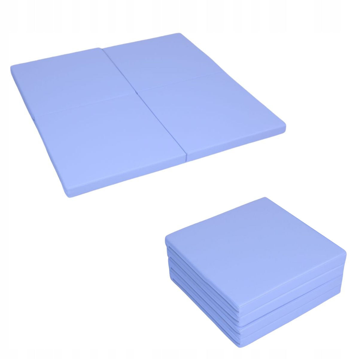 Satellite gymnastic mattress 100x100x5 cm four-piece - blue