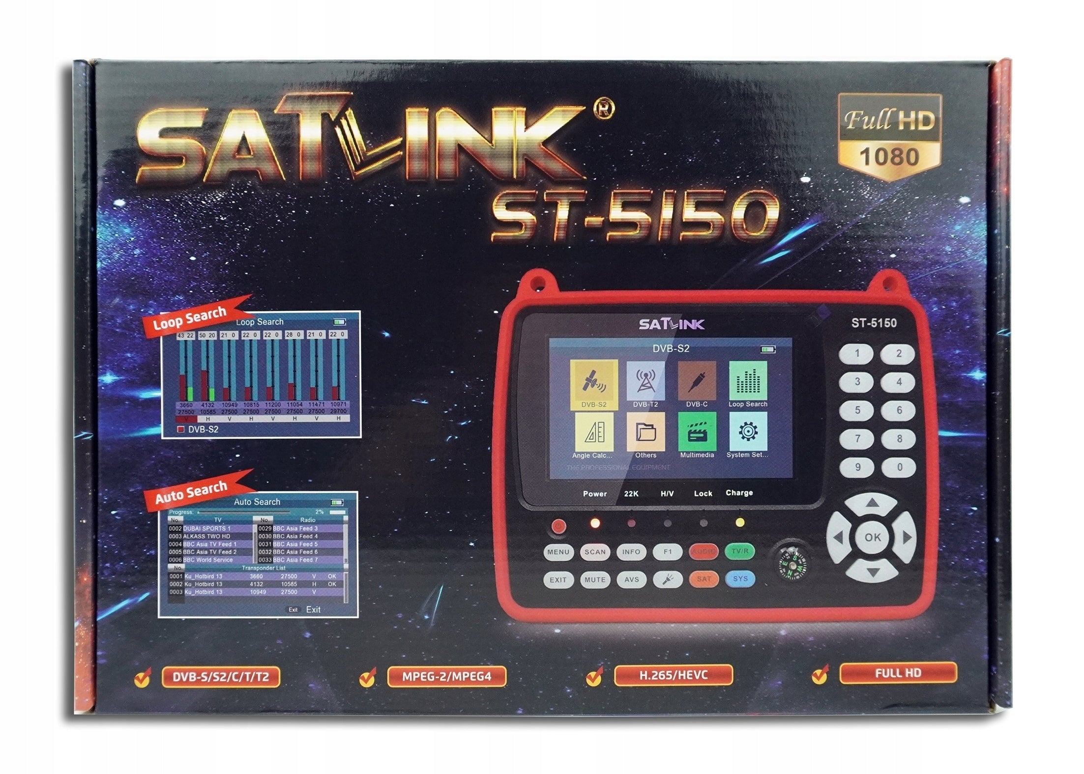 Satlink ST-5150 Miernik ustawiania anten naziemnych DVB-S/S2/T/T2 Manufacturer code ST-5150