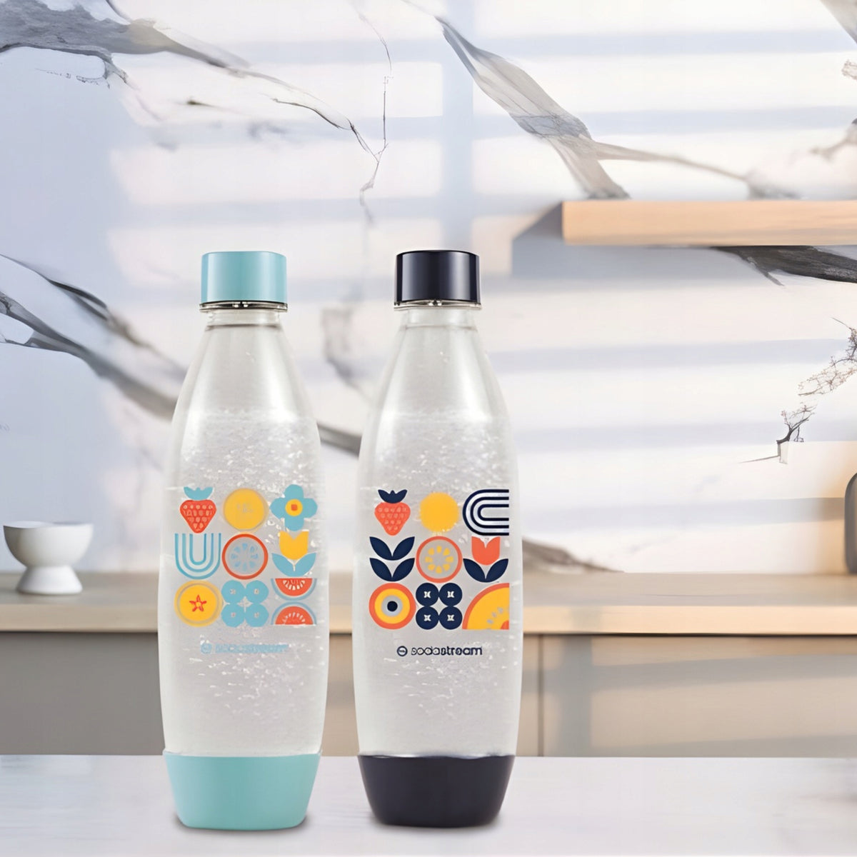 Saturator Bottles SodaStream Fuse Fruits Folk 2 Pack x 1L Set Packaging status original